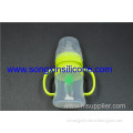 150ml Green Food Grade Silicone Baby Feeding Bottle With Nipple 